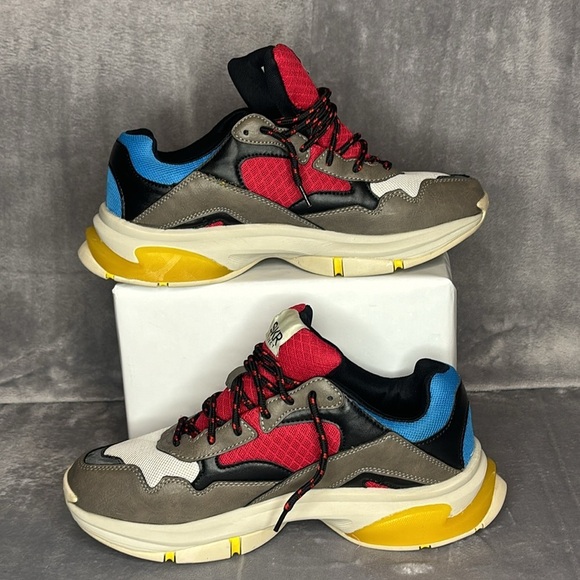 🔥🔥🔥 SNKR Project Park Avenue Shoes Sneakers Red Gray Blue Size: 9🔥🔥🔥 - Picture 2 of 8